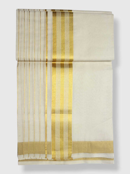 Original Balaramapuram Handloom Kasavu Mundu for Men