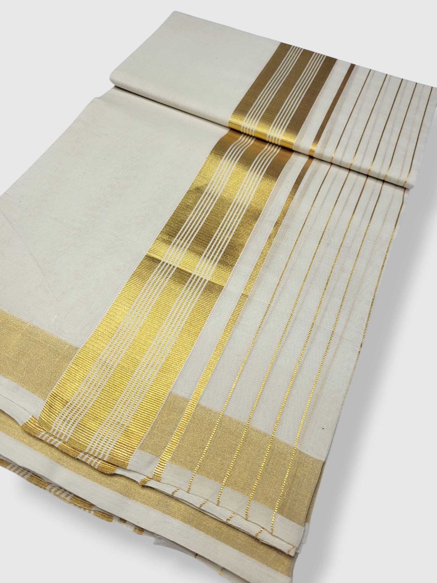 Original Balaramapuram Handloom Kasavu Mundu for Men