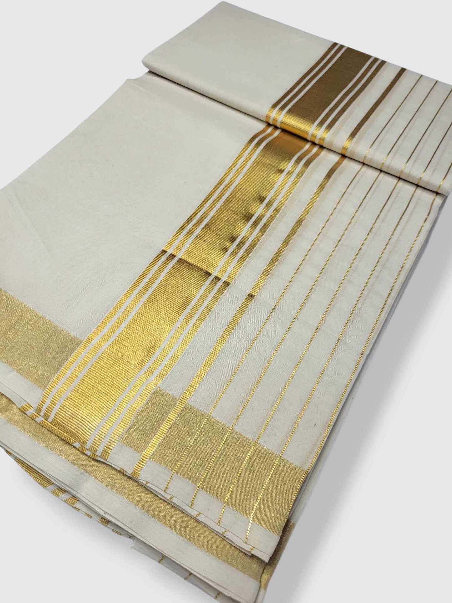 Original Balaramapuram Handloom Kasavu Mundu for Men