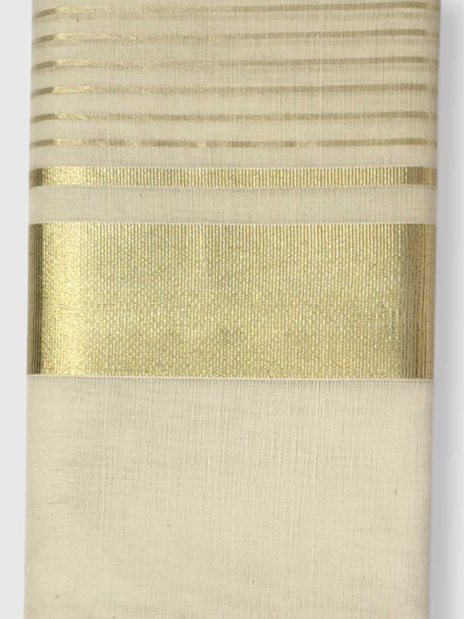 Original Balaramapuram Handloom Kasavu Mundu for Men