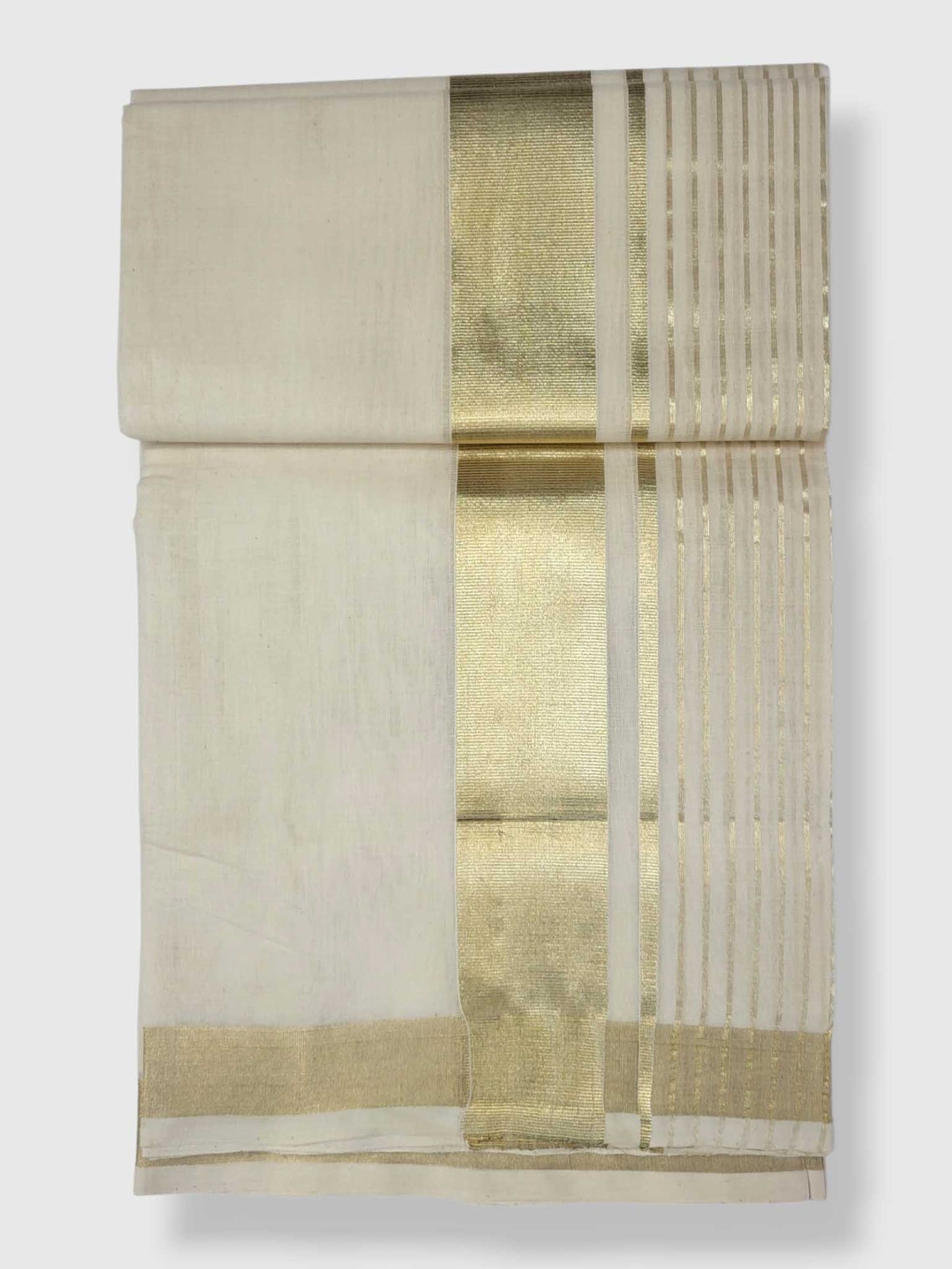 Original Balaramapuram Handloom Kasavu Mundu for Men
