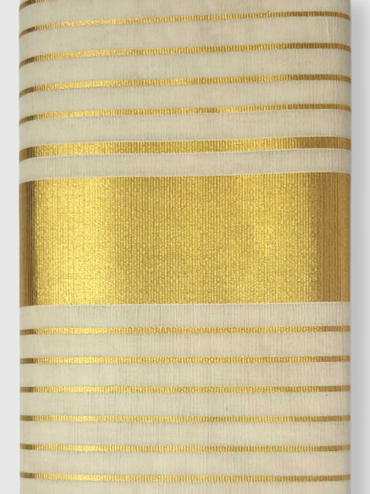 Original Balaramapuram Handloom Kasavu Mundu for Men