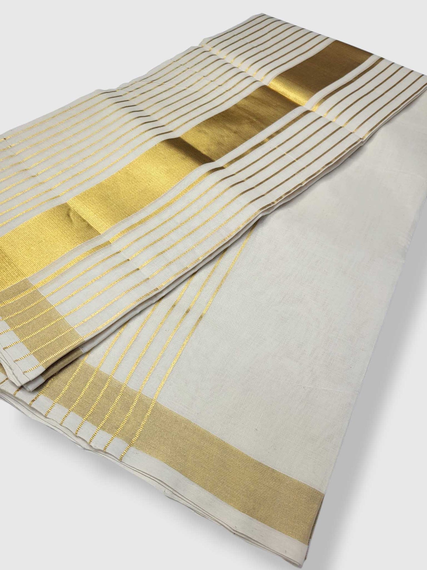 Original Balaramapuram Handloom Kasavu Mundu for Men