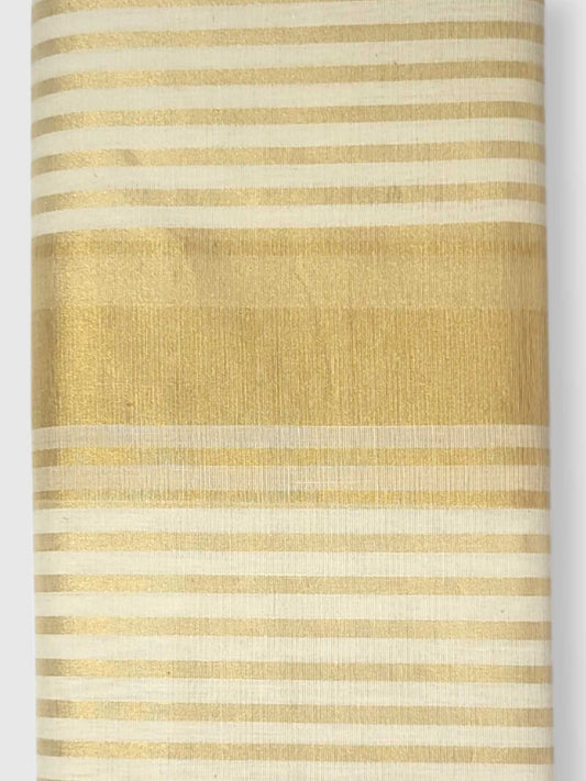 Original Balaramapuram Handloom Kasavu Mundu for Men