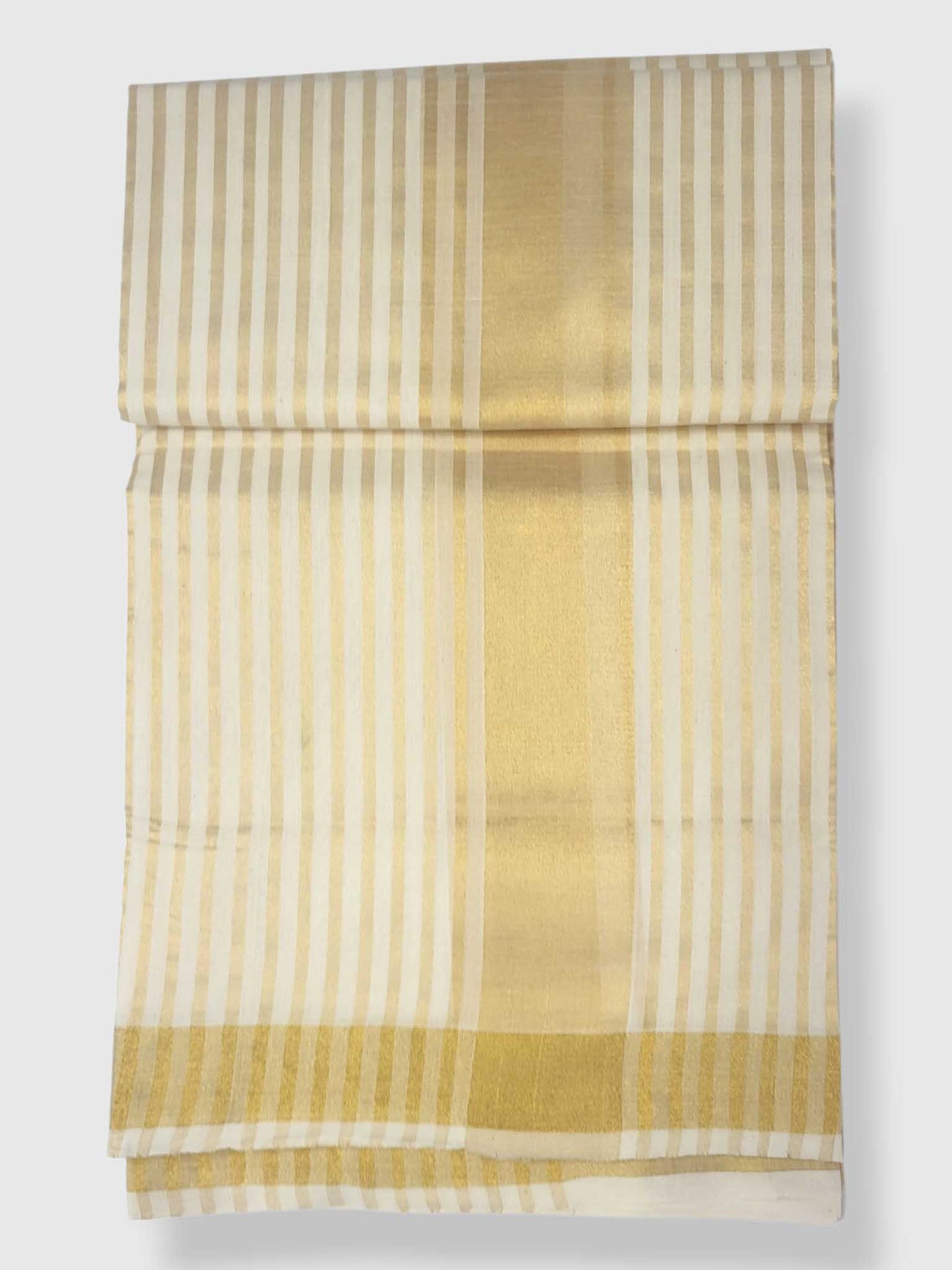 Original Balaramapuram Handloom Kasavu Mundu for Men