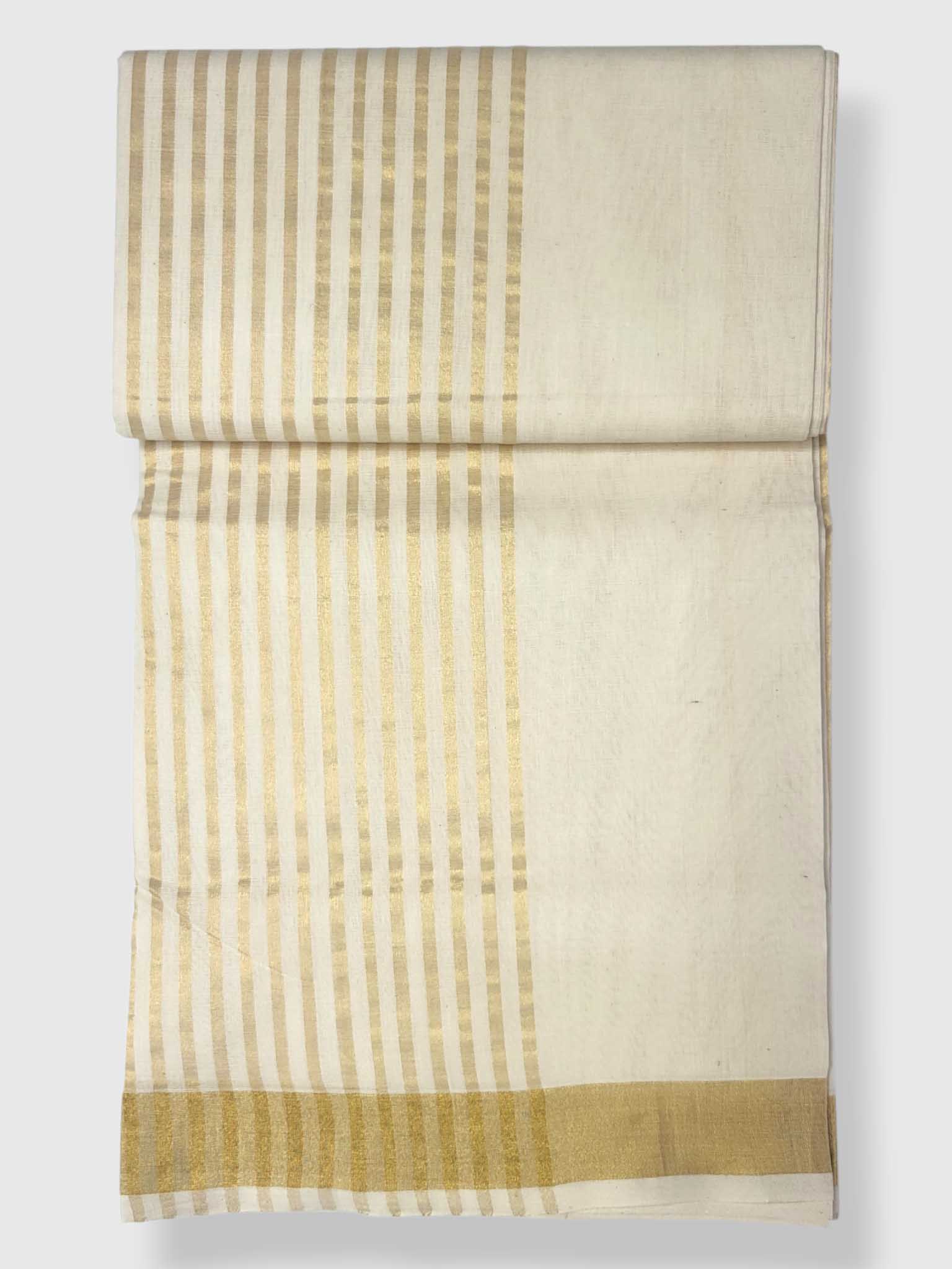 Original Balaramapuram Handloom Kasavu Mundu for Men