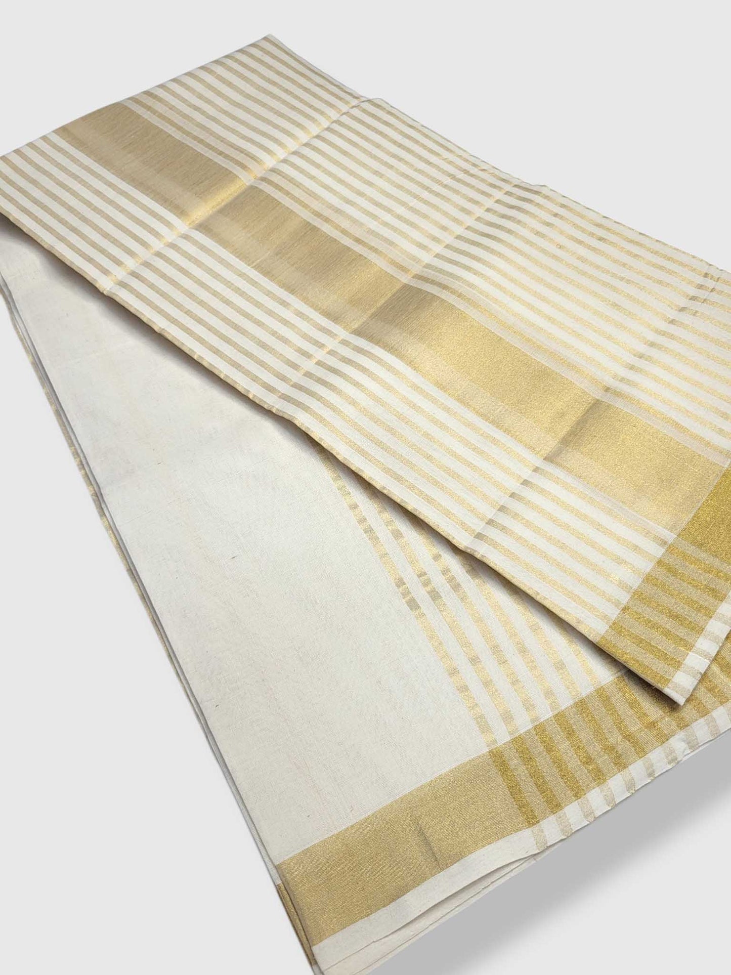Original Balaramapuram Handloom Kasavu Mundu for Men