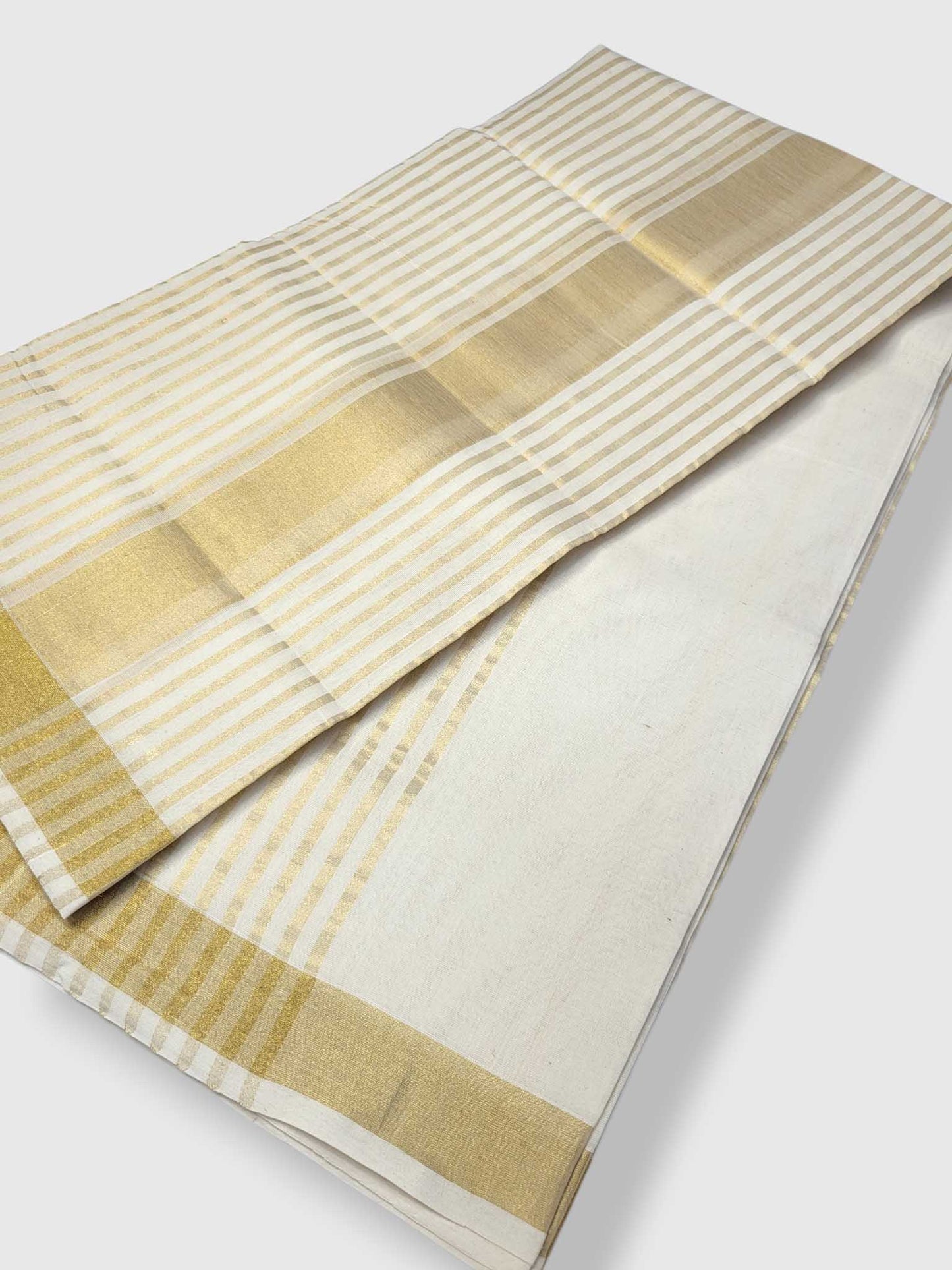 Original Balaramapuram Handloom Kasavu Mundu for Men