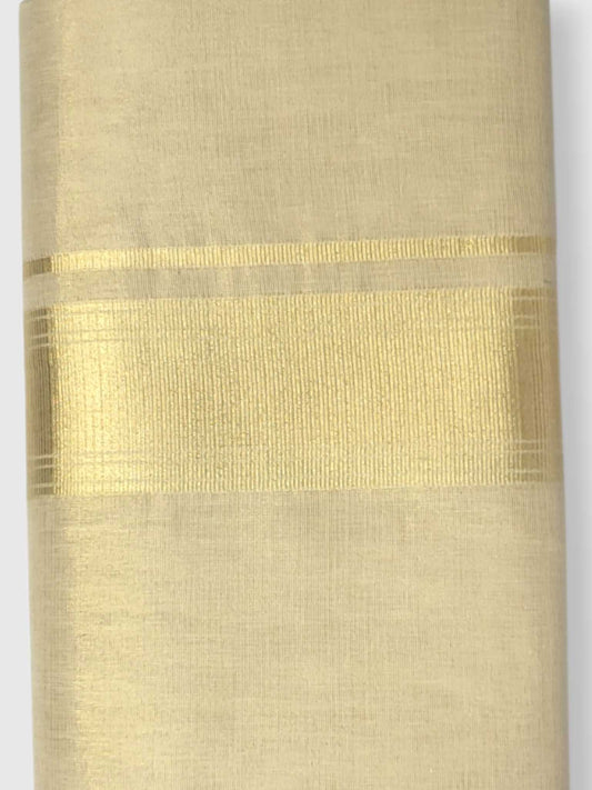 Original Balaramapuram Handloom Kasavu Mundu for Men