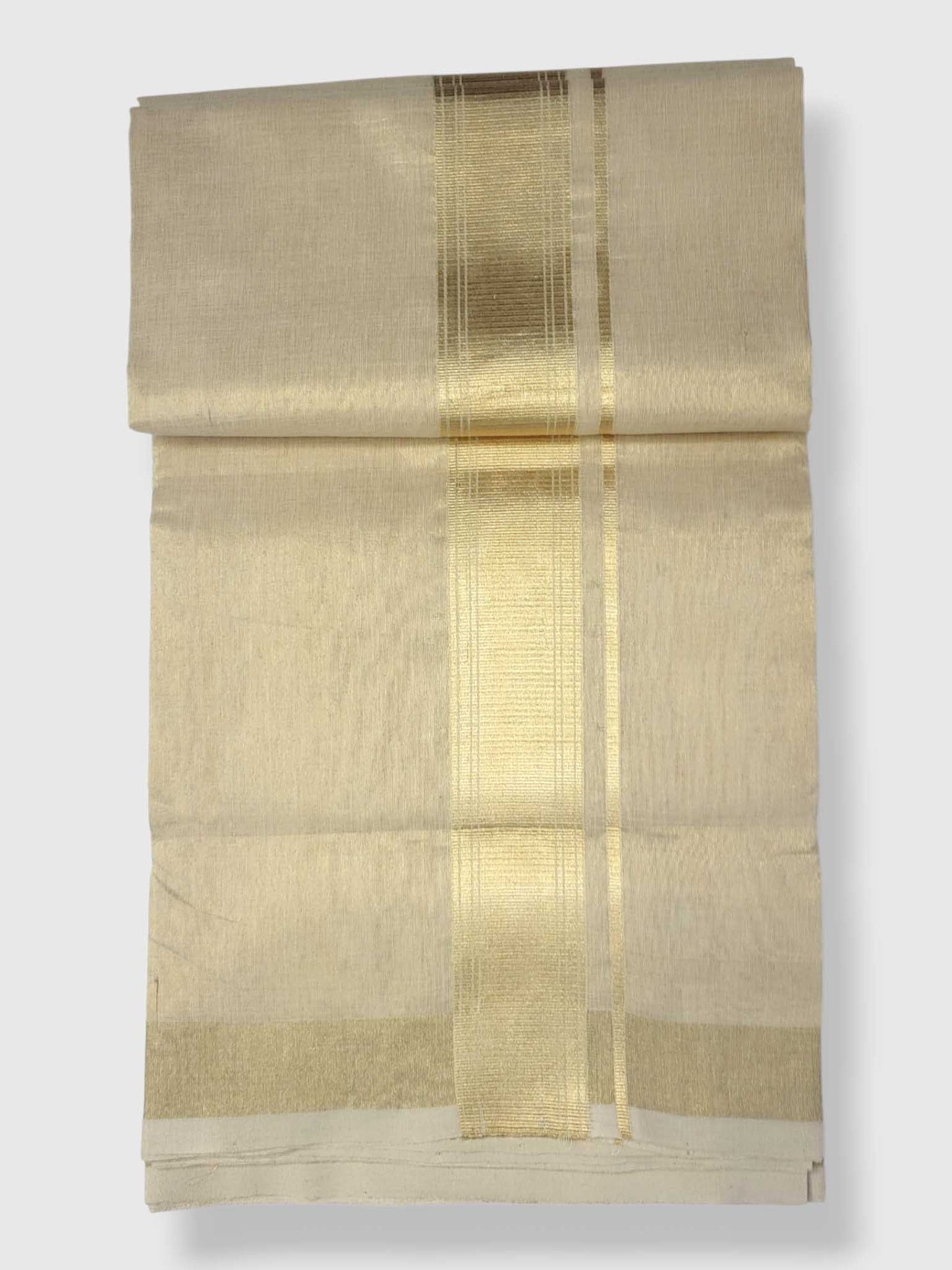 Original Balaramapuram Handloom Kasavu Mundu for Men
