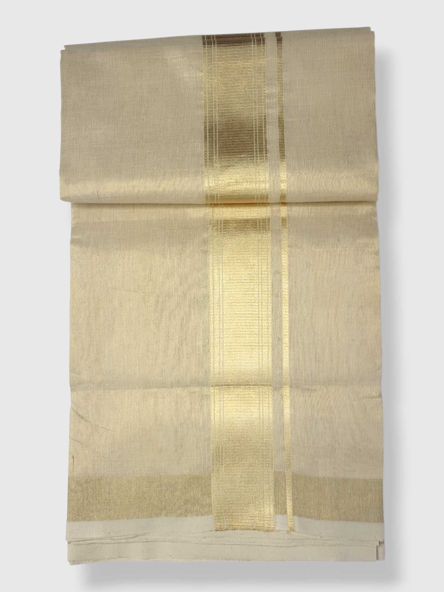 Original Balaramapuram Handloom Kasavu Mundu for Men