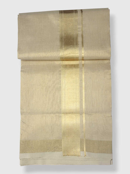 Original Balaramapuram Handloom Kasavu Mundu for Men