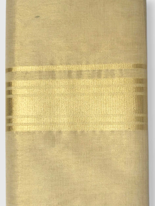 Original Balaramapuram Handloom Kasavu Mundu for Men