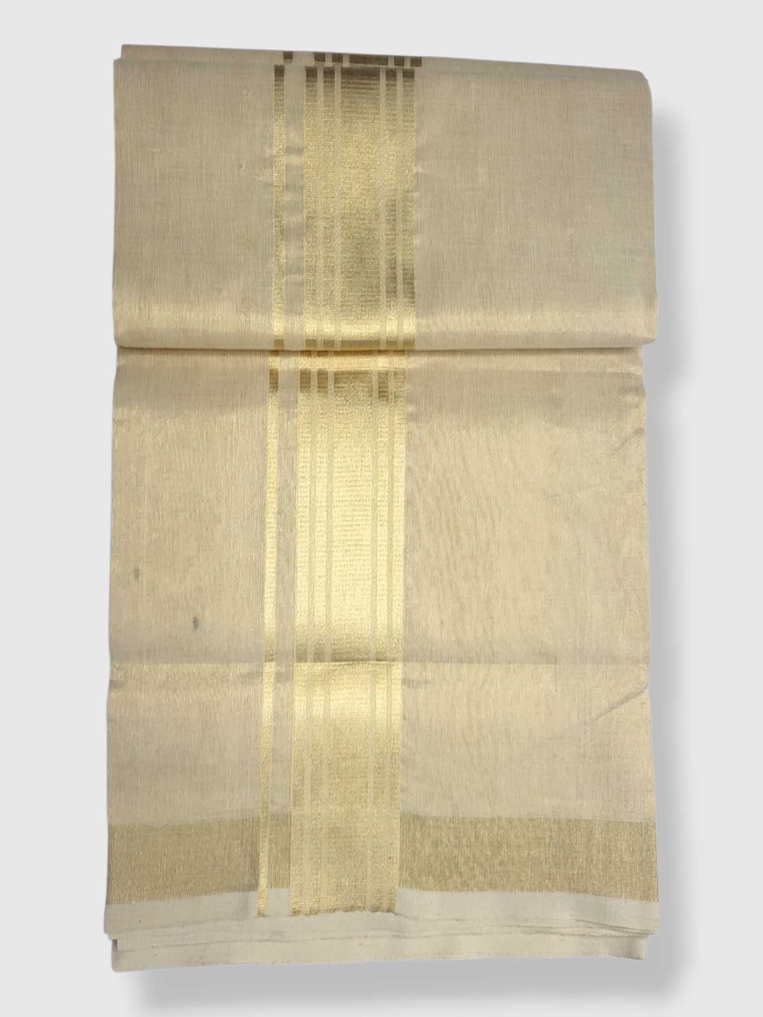 Original Balaramapuram Handloom Kasavu Mundu for Men