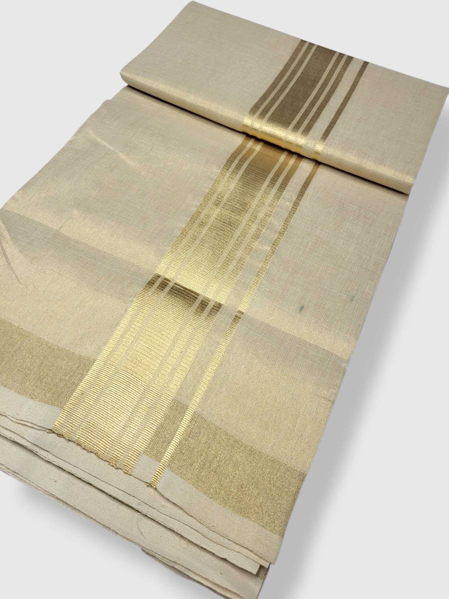 Original Balaramapuram Handloom Kasavu Mundu for Men