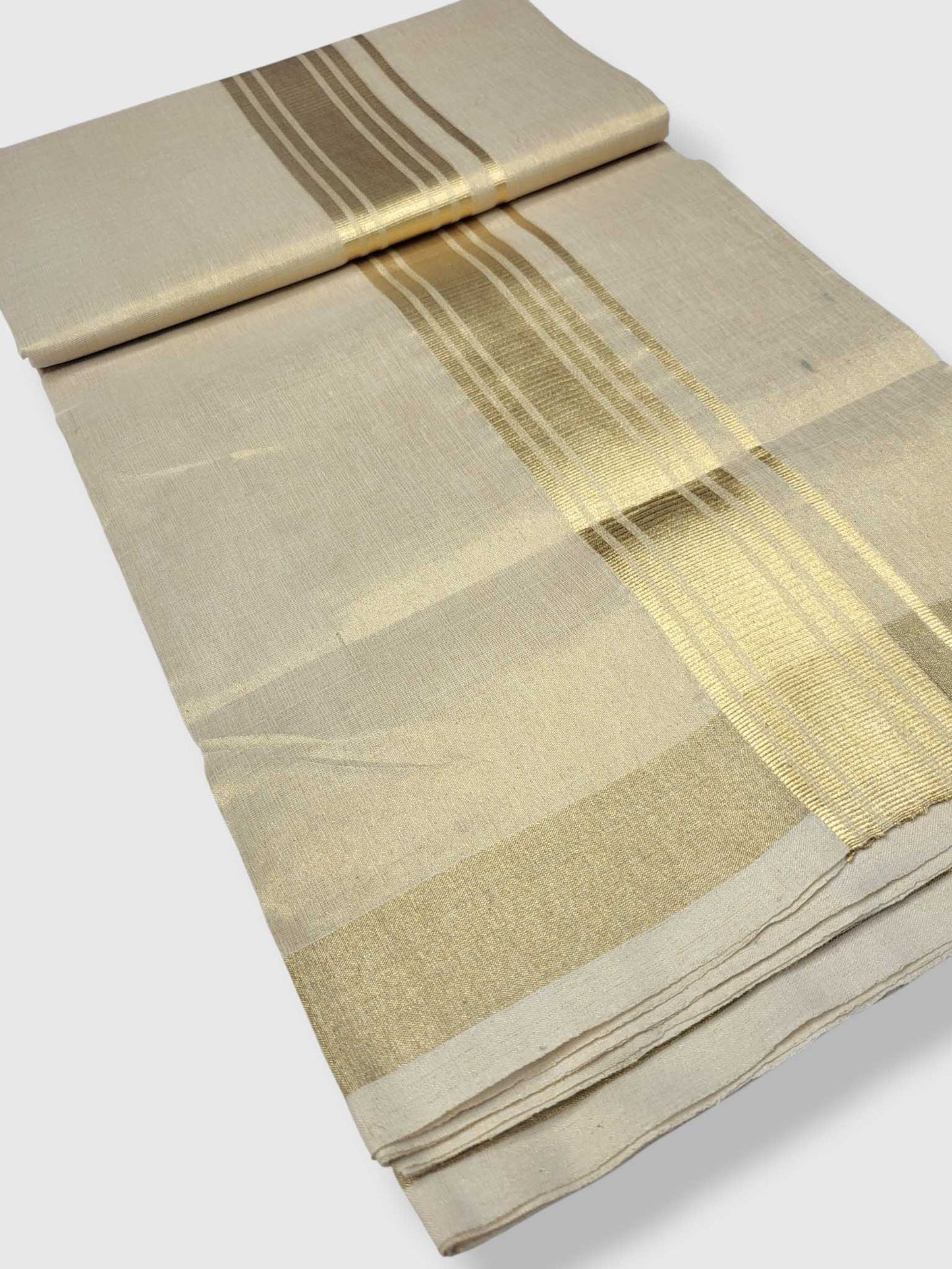 Original Balaramapuram Handloom Kasavu Mundu for Men