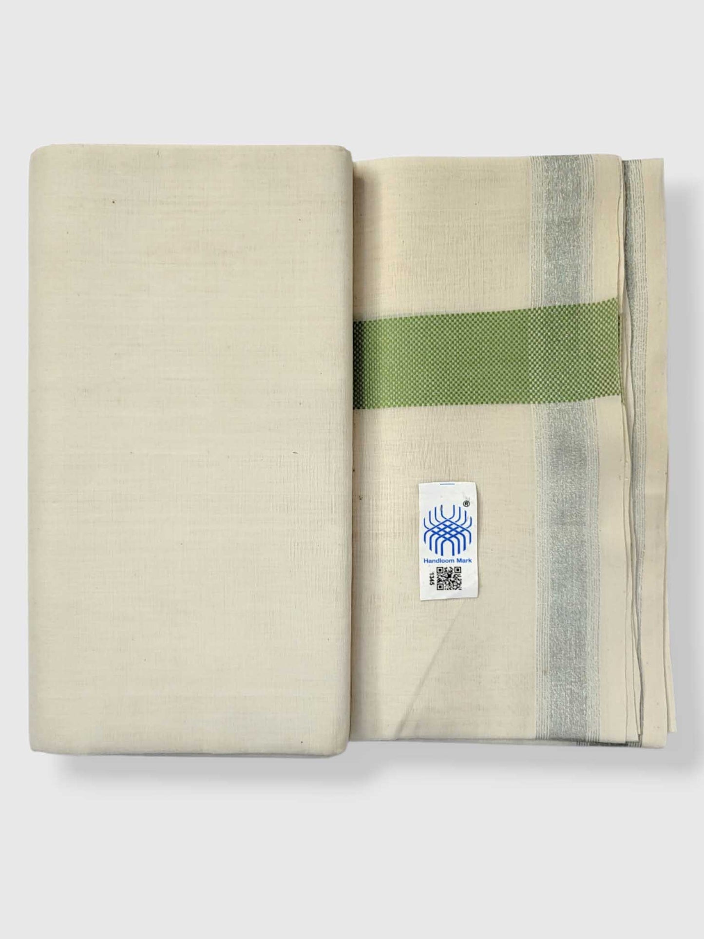 Original Balaramapuram Handloom Kasavu Mundu for Men