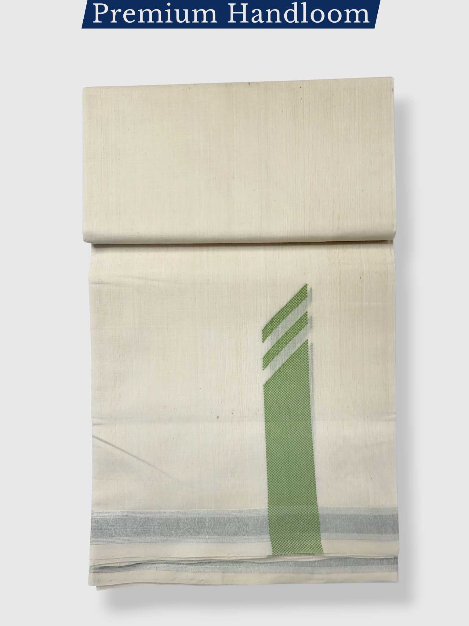 Original Balaramapuram Handloom Kasavu Mundu for Men