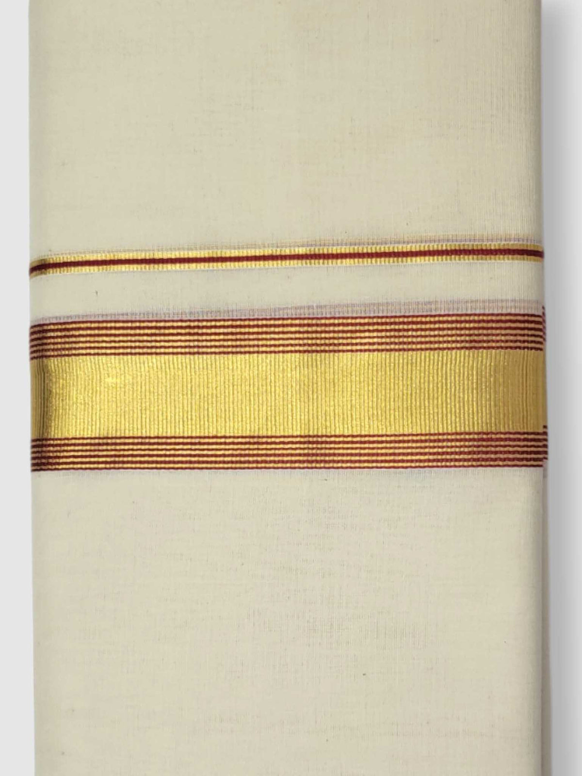 Original Balaramapuram Handloom Kasavu Mundu for Men