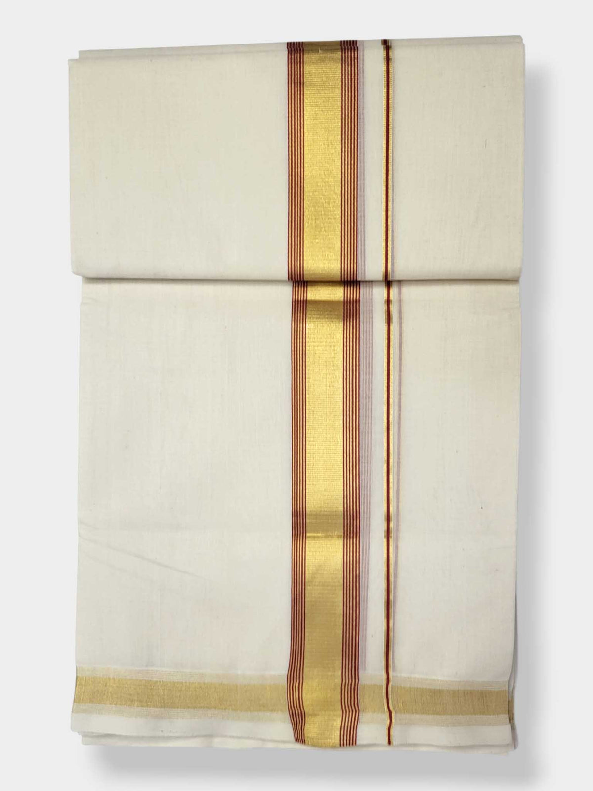 Original Balaramapuram Handloom Kasavu Mundu for Men