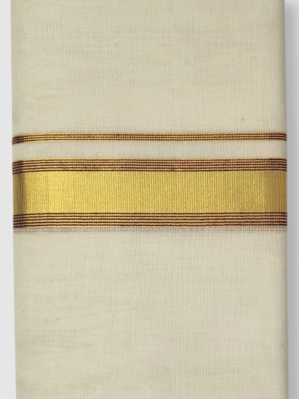 Original Balaramapuram Handloom Kasavu Mundu for Men