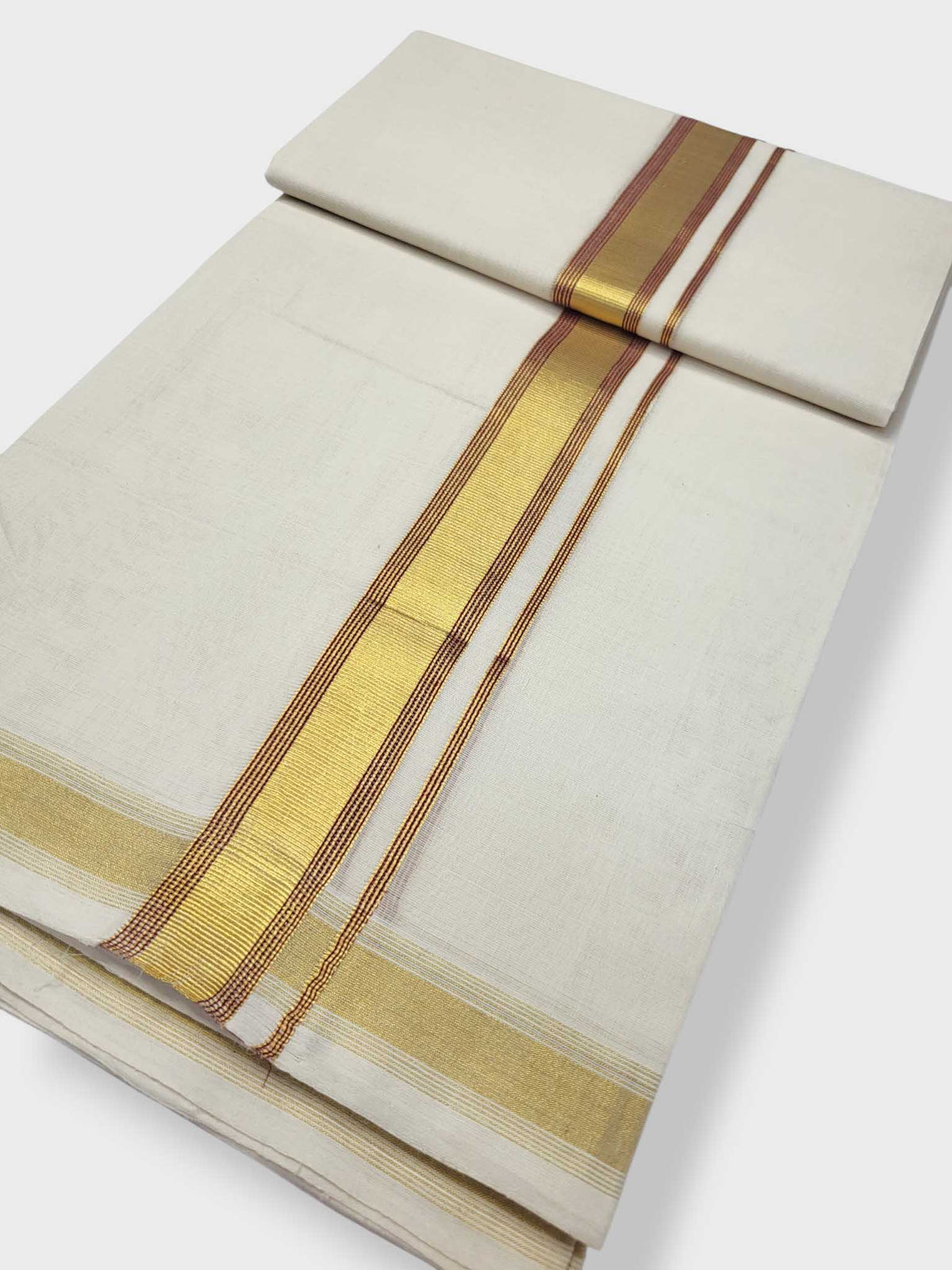 Original Balaramapuram Handloom Kasavu Mundu for Men