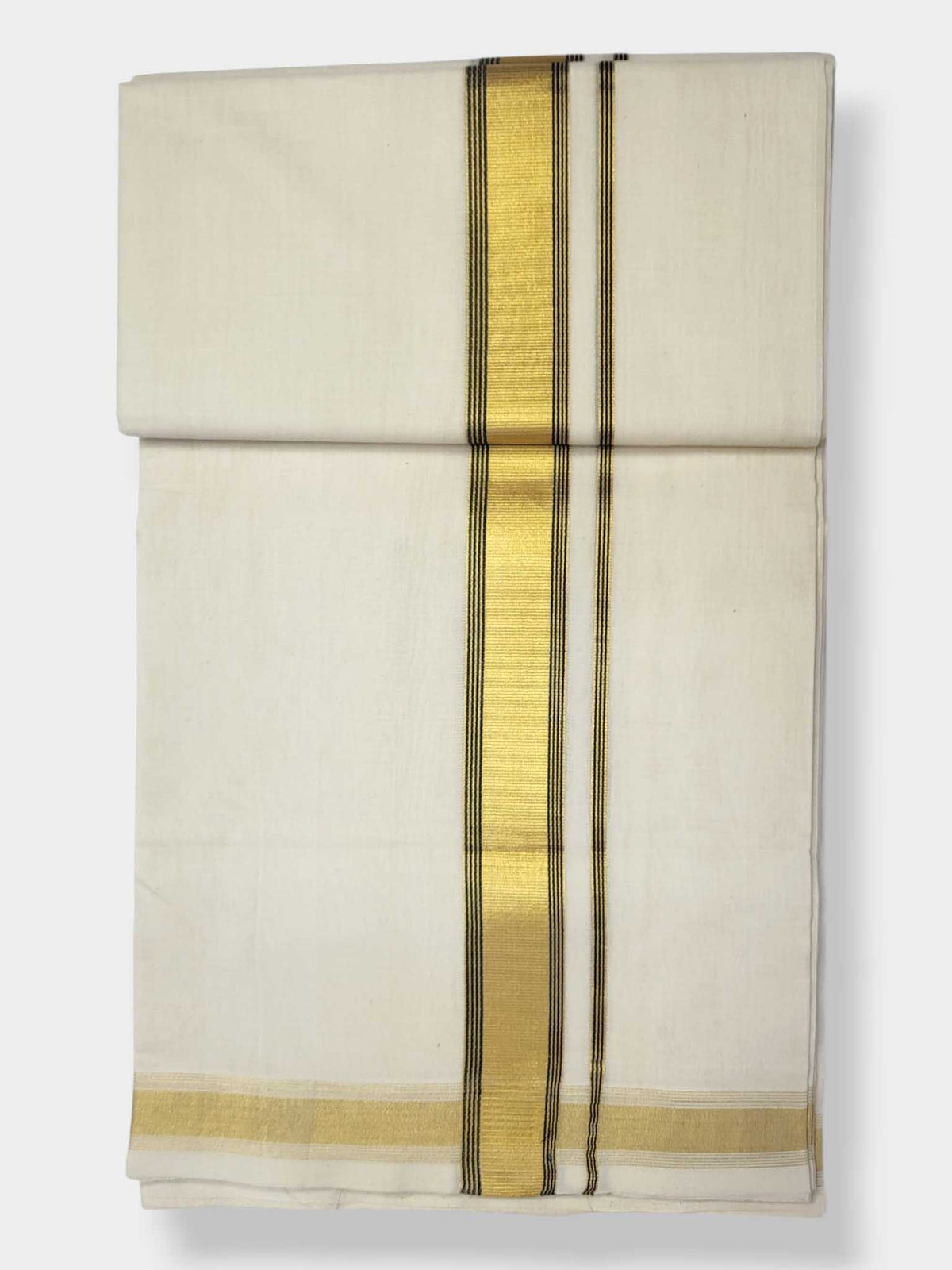 Original Balaramapuram Handloom Kasavu Mundu for Men