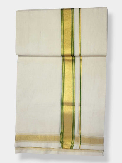 Original Balaramapuram Handloom Kasavu Mundu for Men