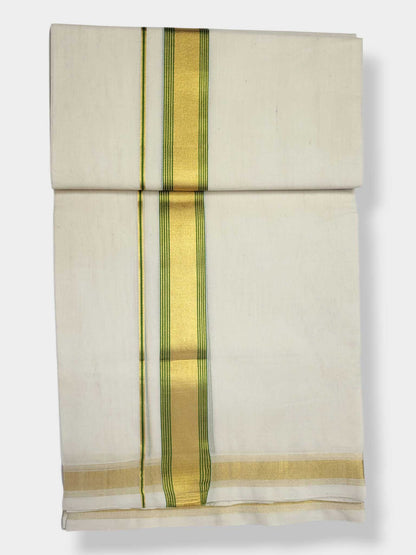 Original Balaramapuram Handloom Kasavu Mundu for Men