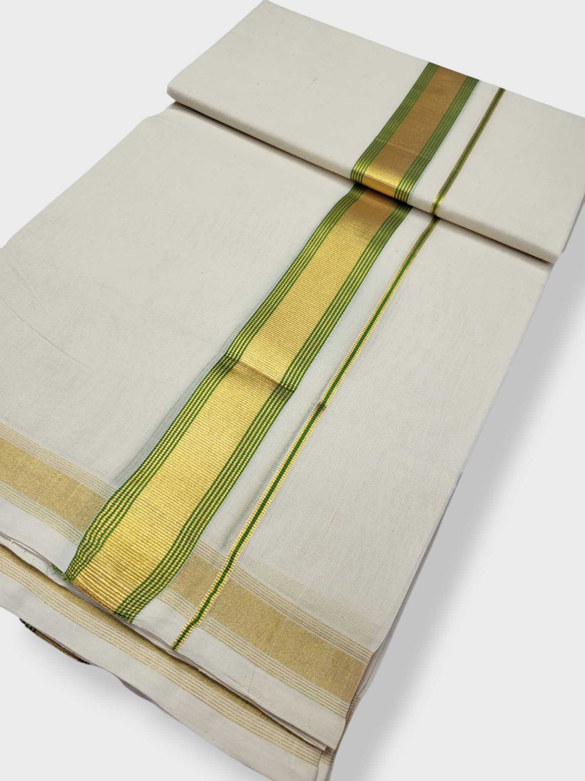 Original Balaramapuram Handloom Kasavu Mundu for Men