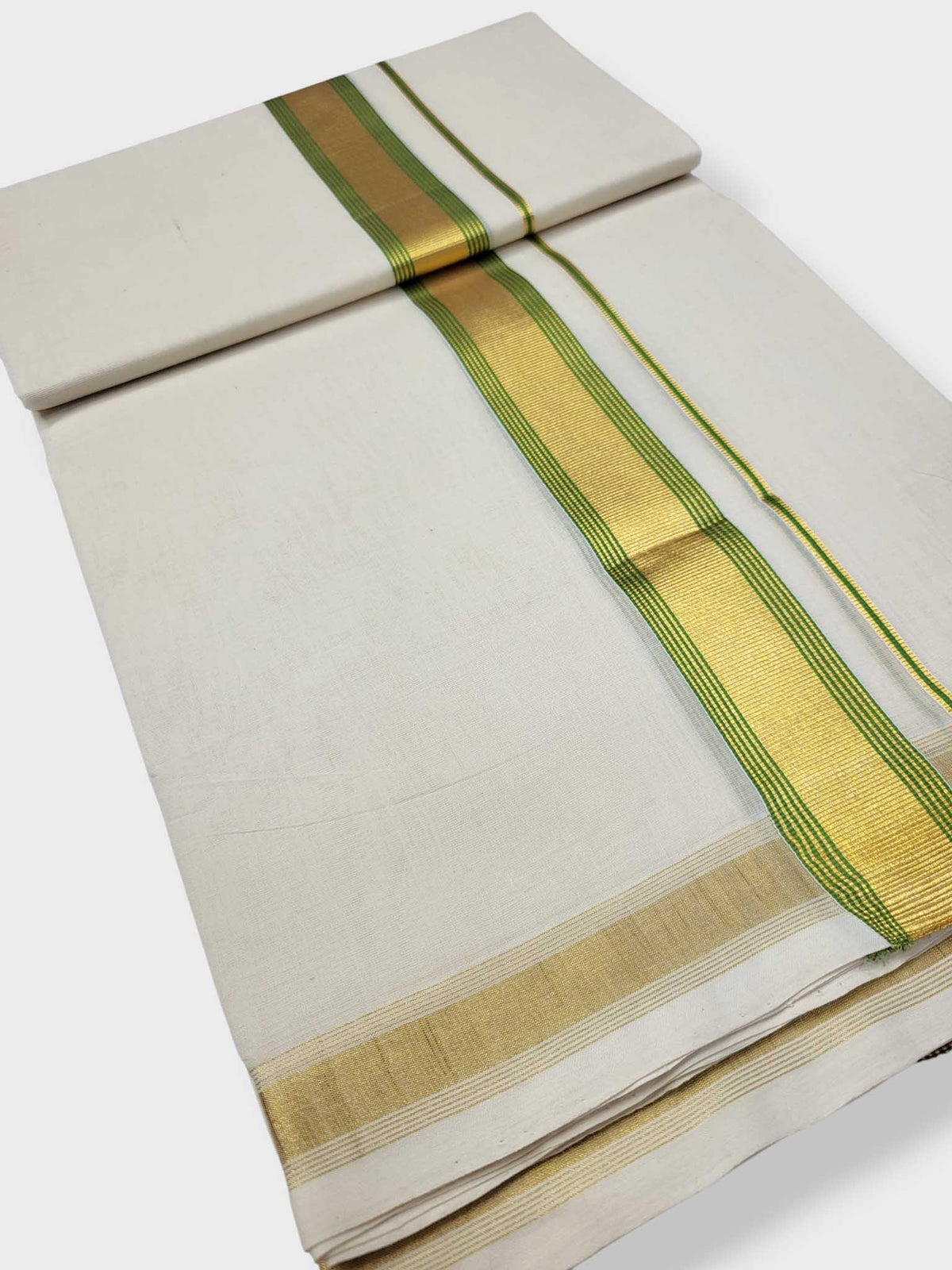 Original Balaramapuram Handloom Kasavu Mundu for Men