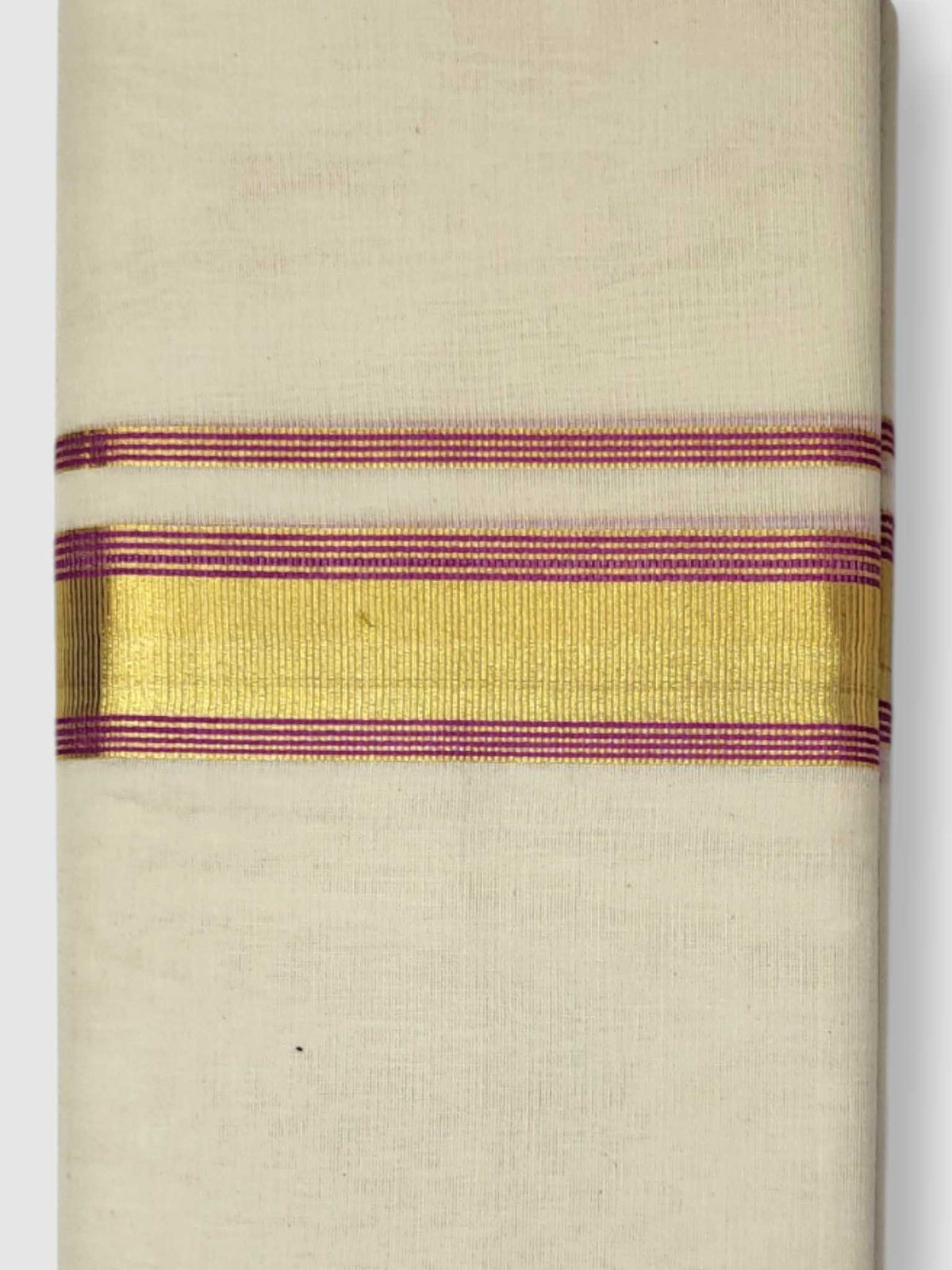 Original Balaramapuram Handloom Kasavu Mundu for Men