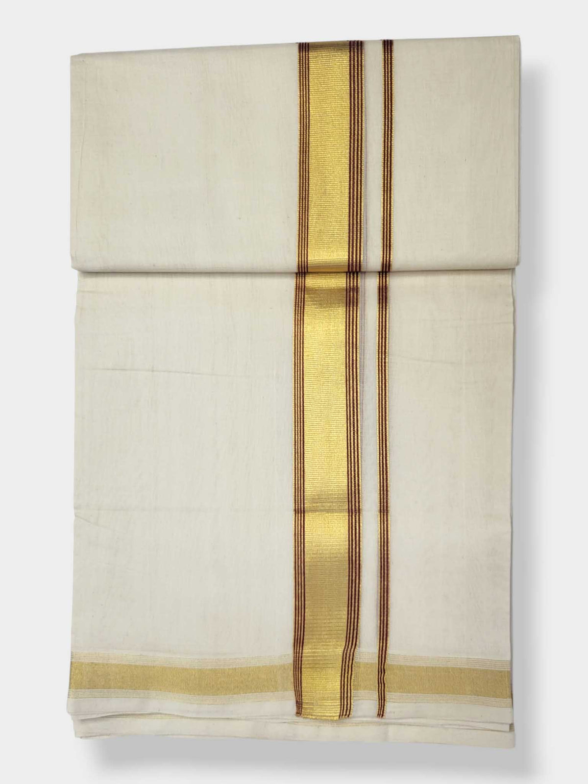 Original Balaramapuram Handloom Kasavu Mundu for Men