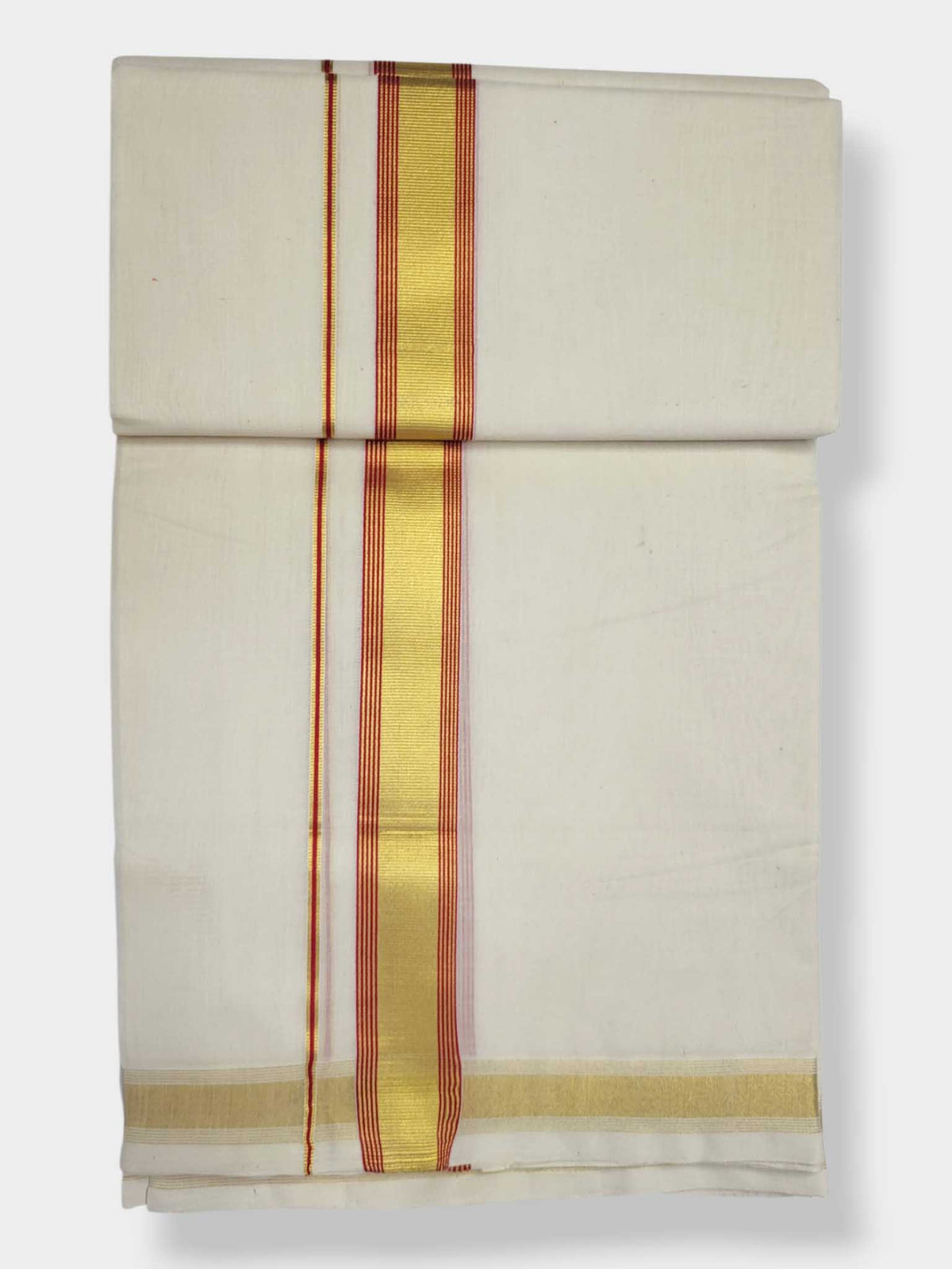Original Balaramapuram Handloom Kasavu Mundu for Men