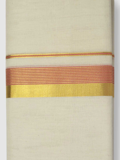 Original Balaramapuram Handloom Kasavu Mundu for Men