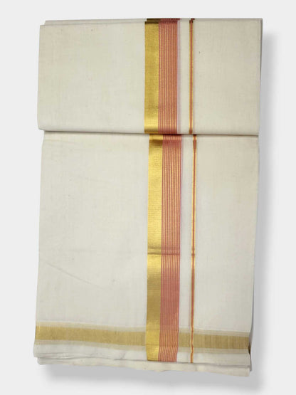 Original Balaramapuram Handloom Kasavu Mundu for Men