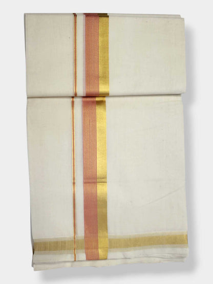 Original Balaramapuram Handloom Kasavu Mundu for Men
