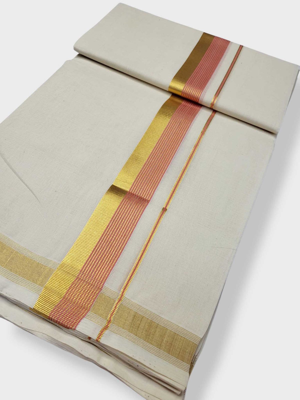 Original Balaramapuram Handloom Kasavu Mundu for Men