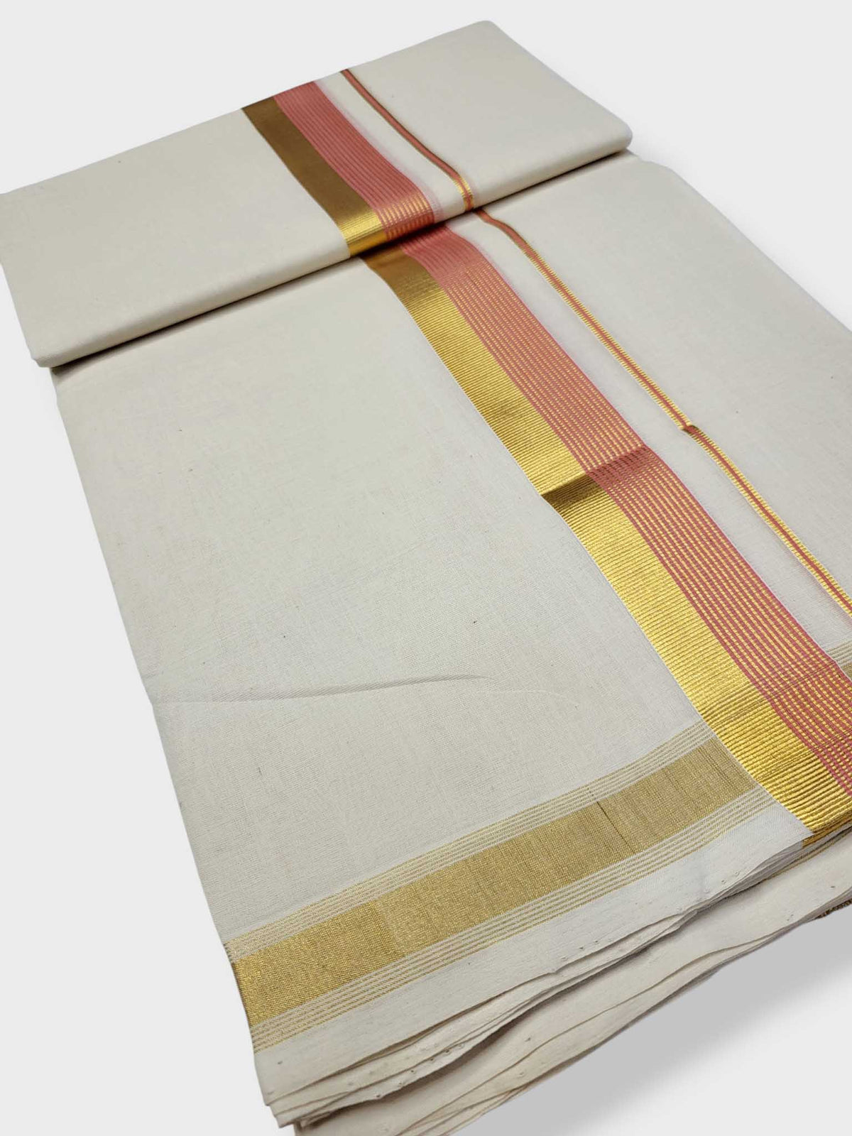 Original Balaramapuram Handloom Kasavu Mundu for Men
