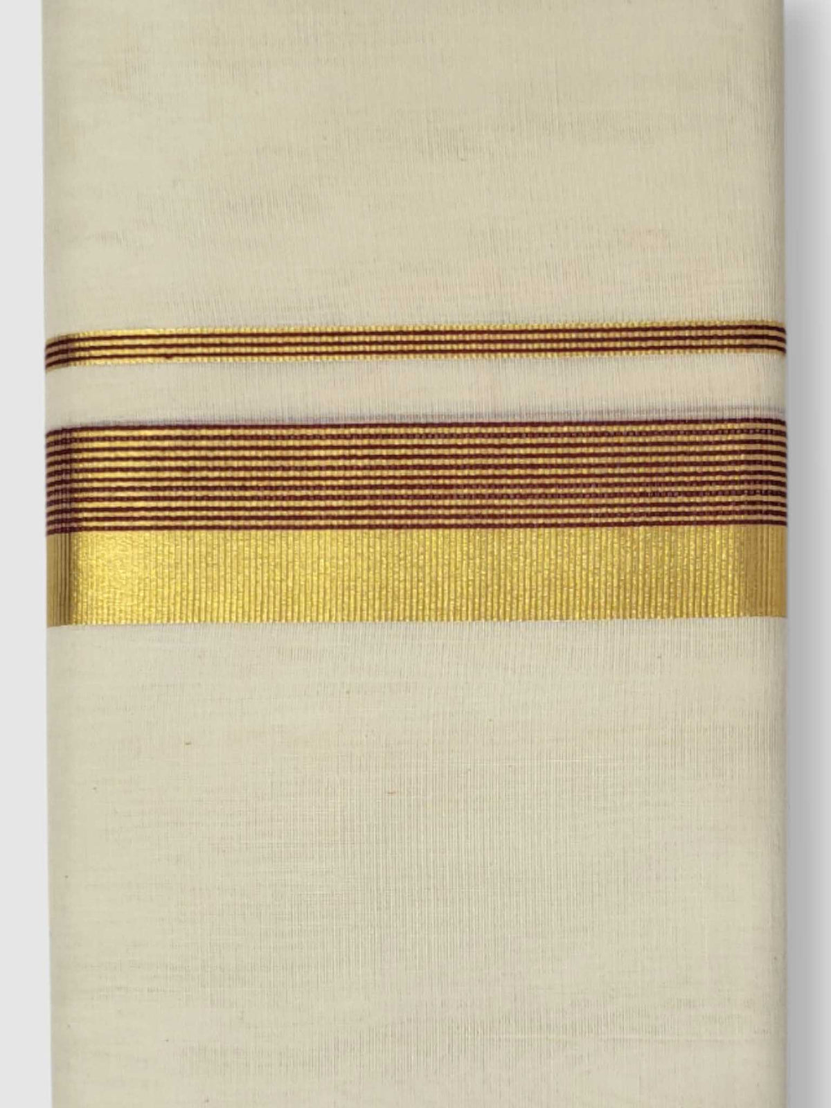 Original Balaramapuram Handloom Kasavu Mundu for Men
