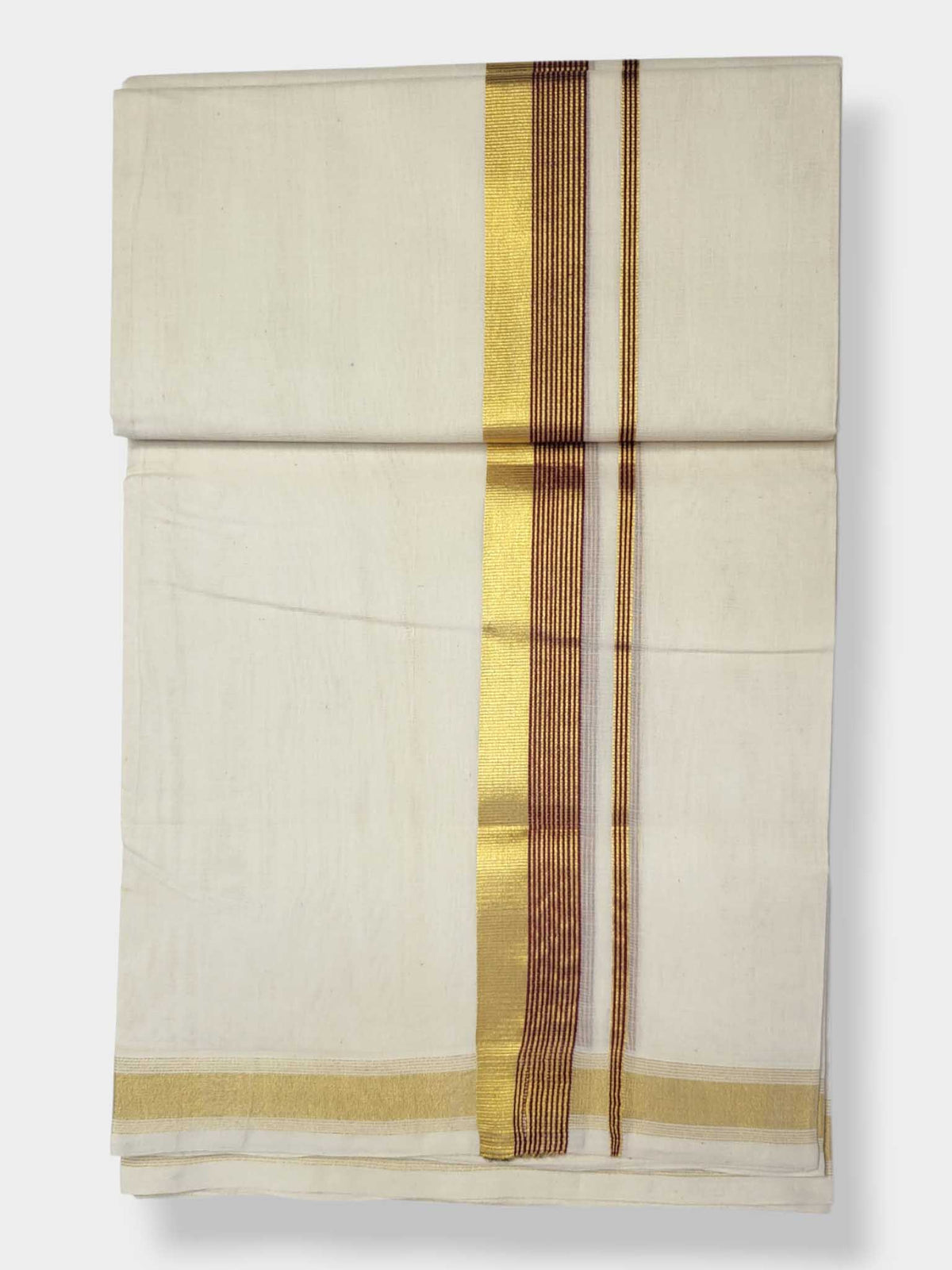 Original Balaramapuram Handloom Kasavu Mundu for Men