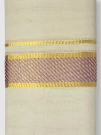 Original Balaramapuram Handloom Kasavu Mundu for Men