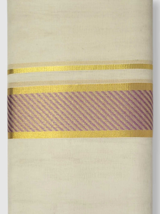 Original Balaramapuram Handloom Kasavu Mundu for Men