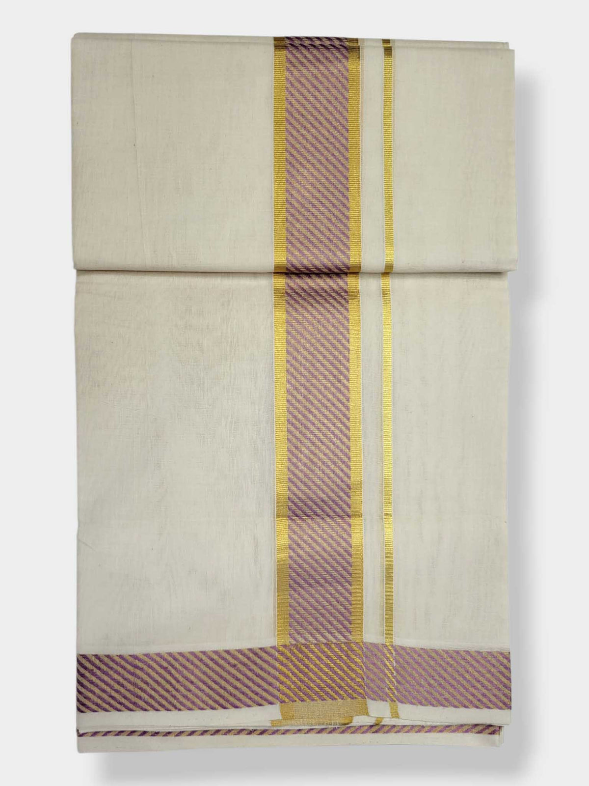 Original Balaramapuram Handloom Kasavu Mundu for Men
