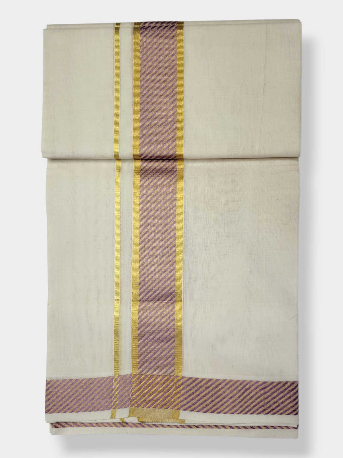 Original Balaramapuram Handloom Kasavu Mundu for Men