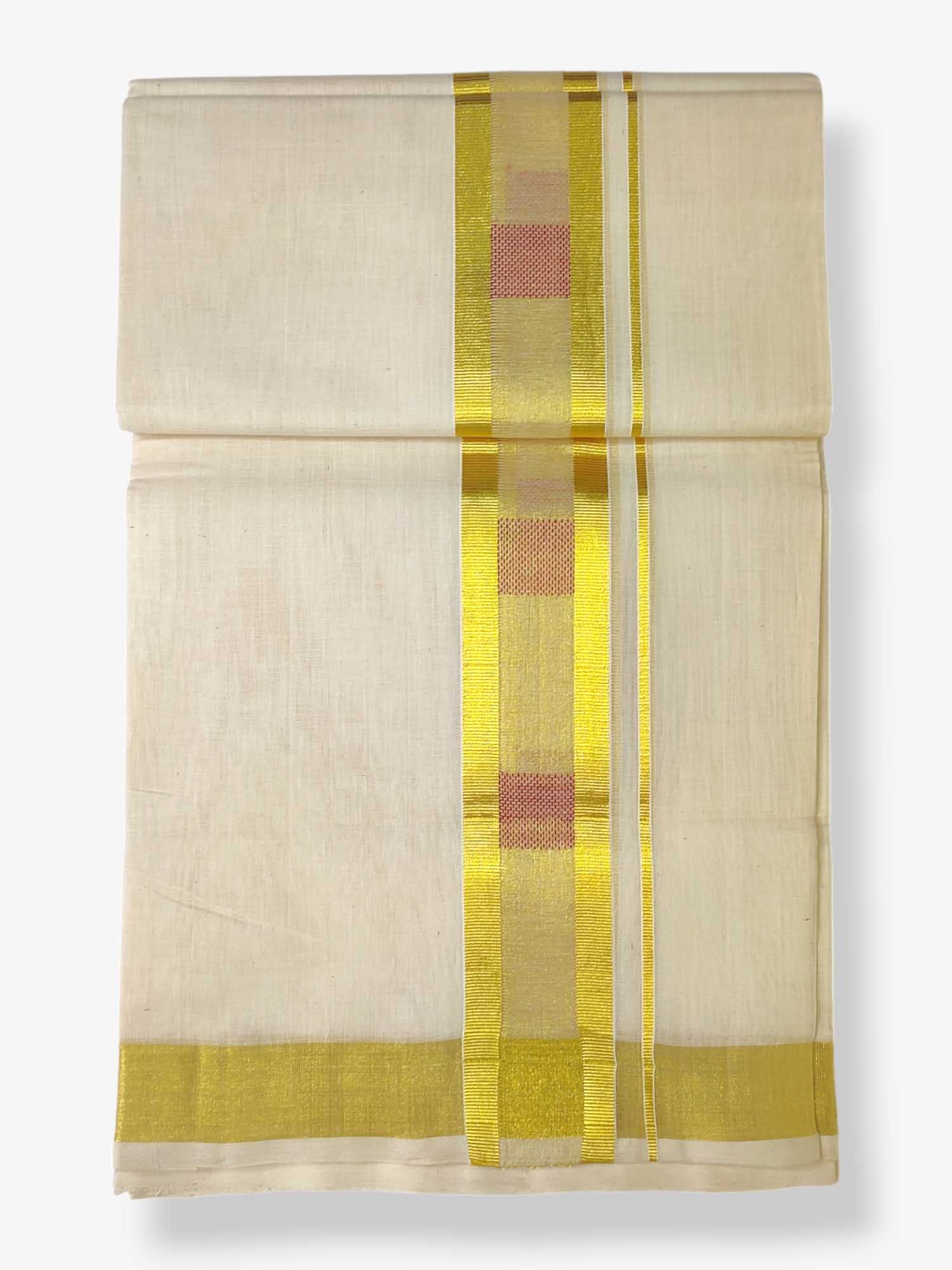 Original Balaramapuram Handloom Kasavu Mundu for Men