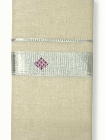 Original Balaramapuram Handloom Kasavu Mundu for Men