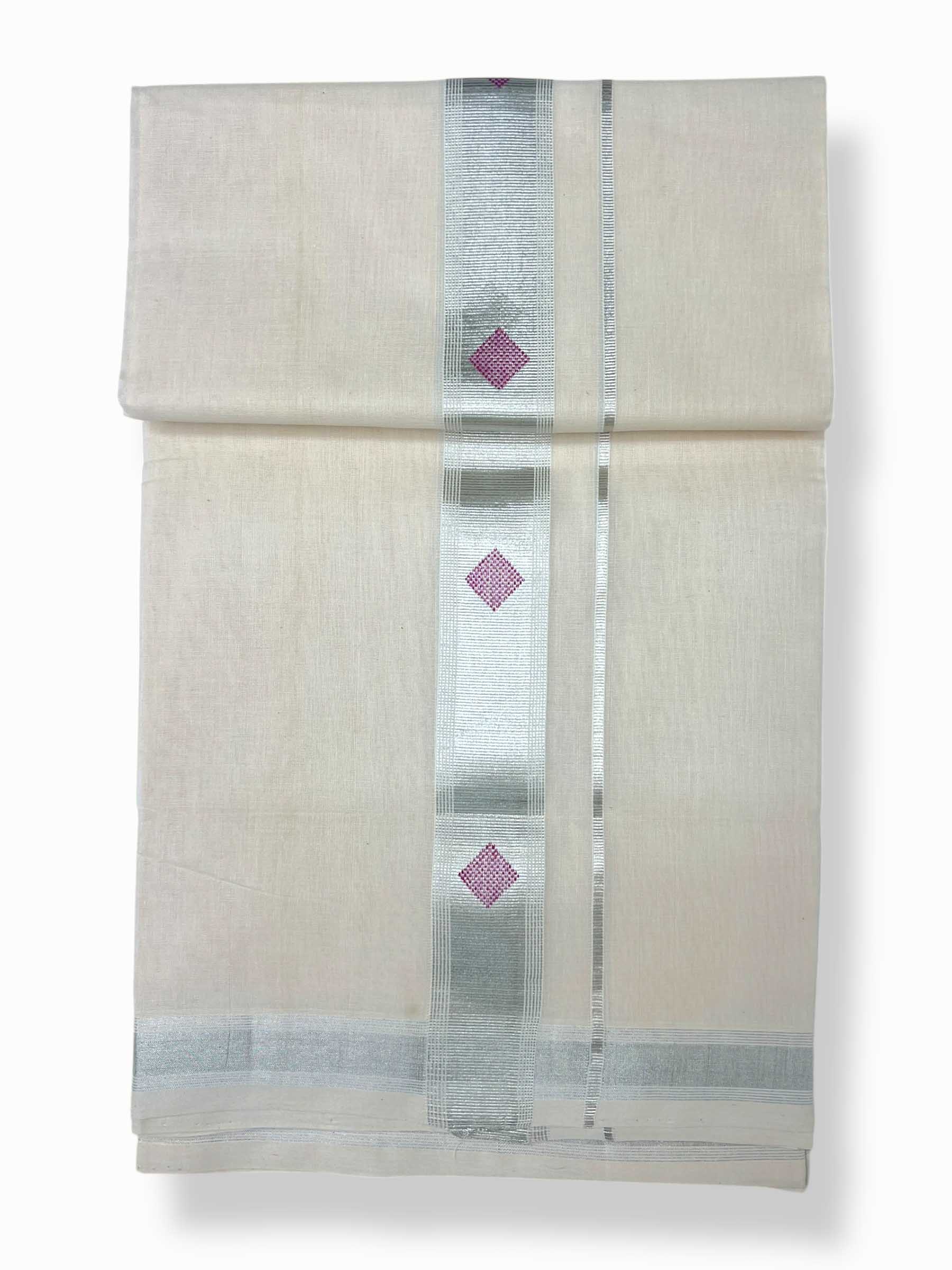 Original Balaramapuram Handloom Kasavu Mundu for Men