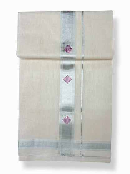 Original Balaramapuram Handloom Kasavu Mundu for Men