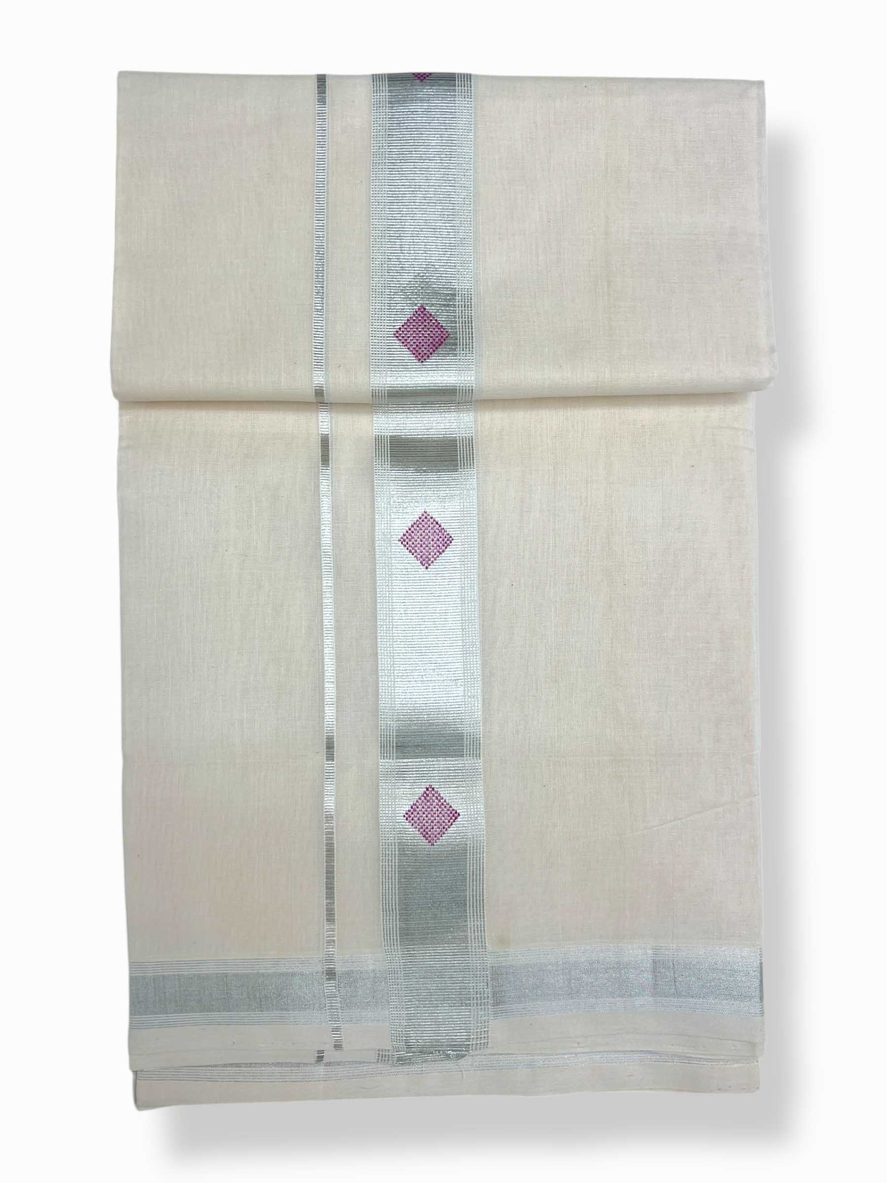 Original Balaramapuram Handloom Kasavu Mundu for Men